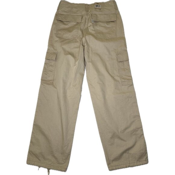 Levi's Womens 94 Baggy Cargo Pants Beige Khaki Utility 28x30 NWT - Picture 3 of 9